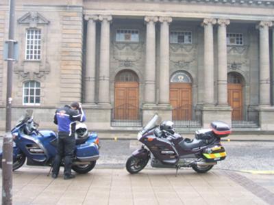 In front of Perth City Hall, Scotland