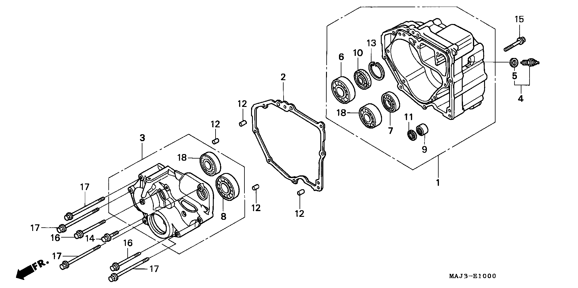 Parts fiche Rear Case ST1100