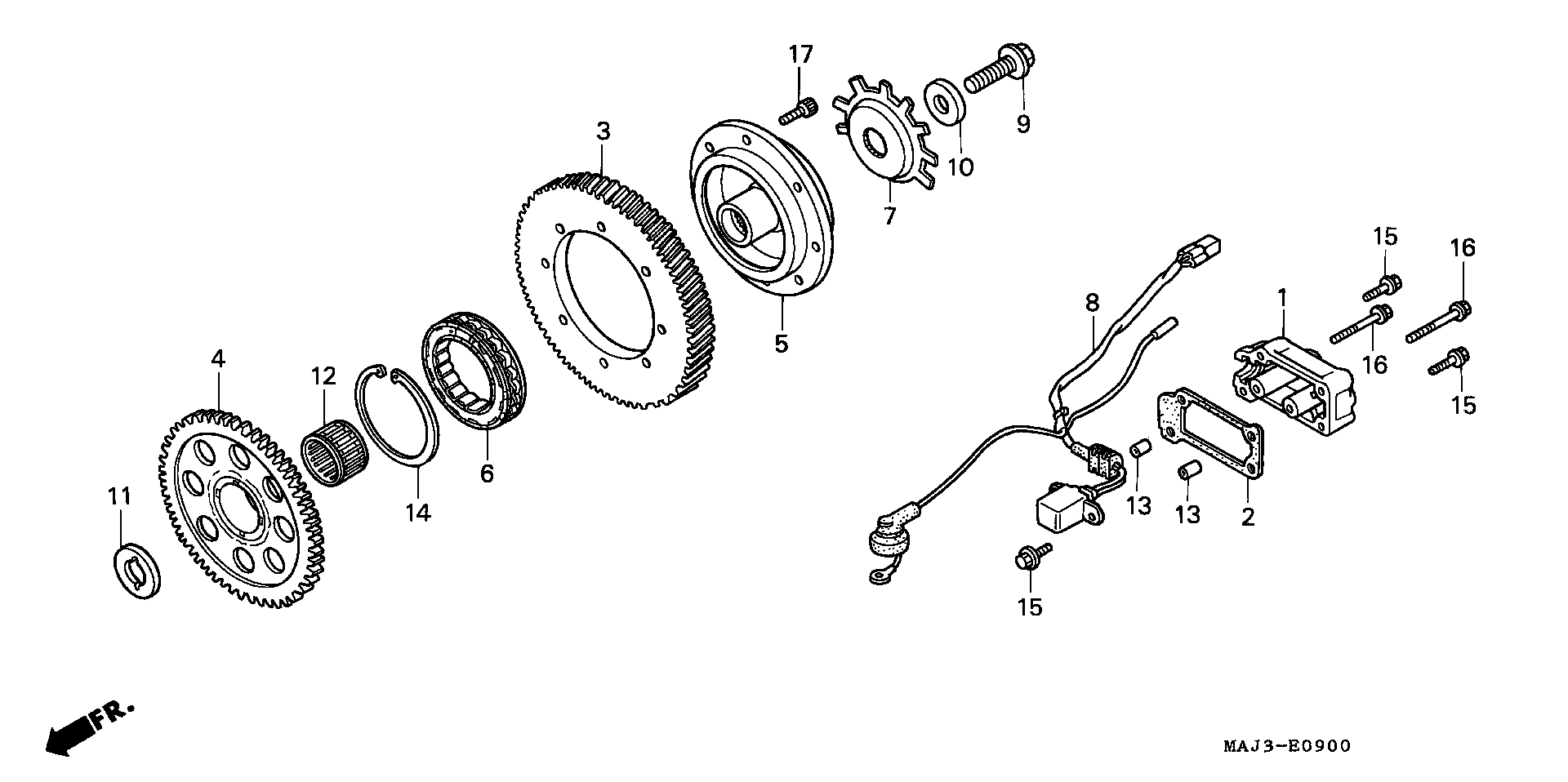 Parts fiche Starter Clutch ST1100