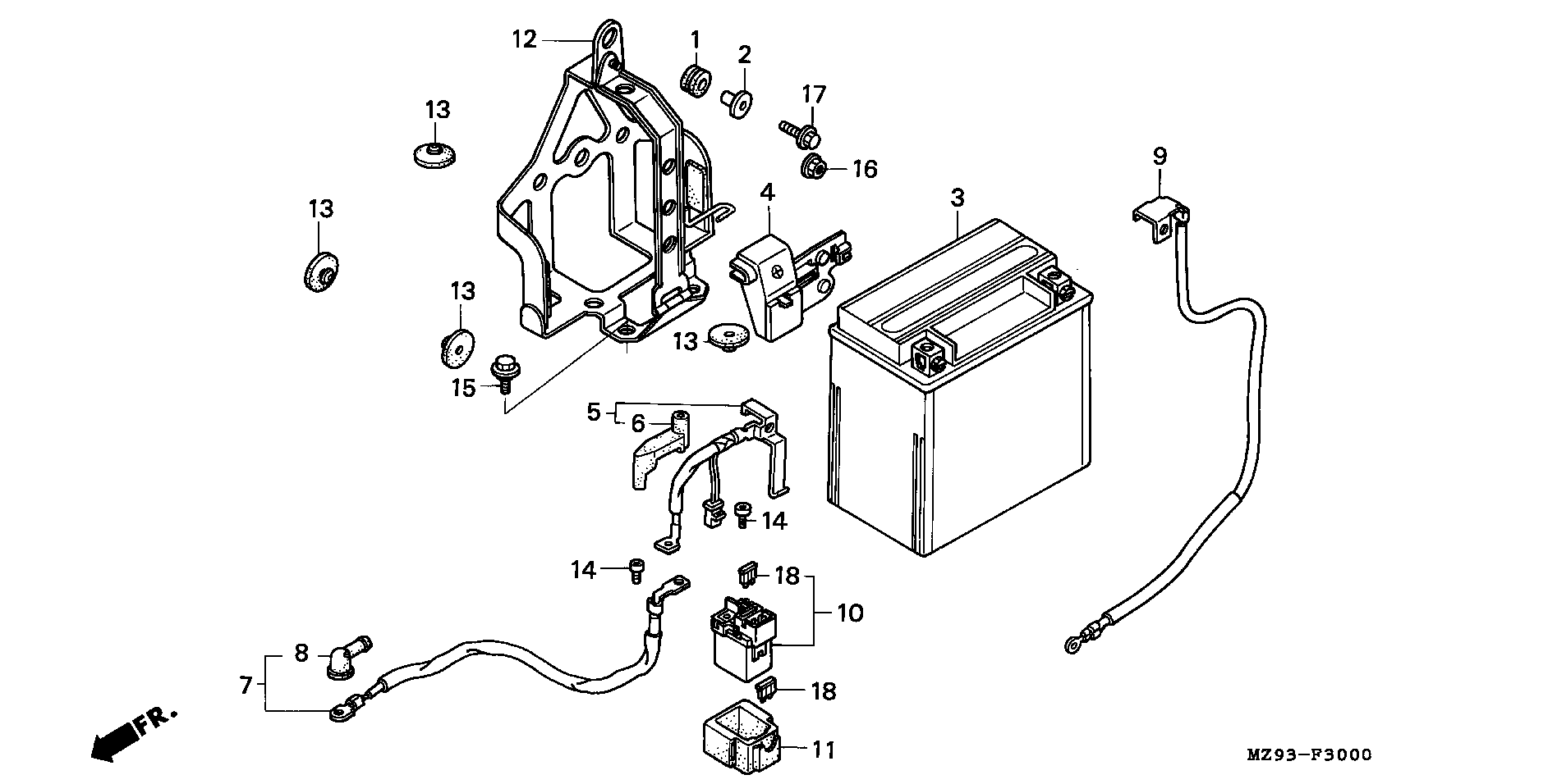 Parts fiche Battery ST1100