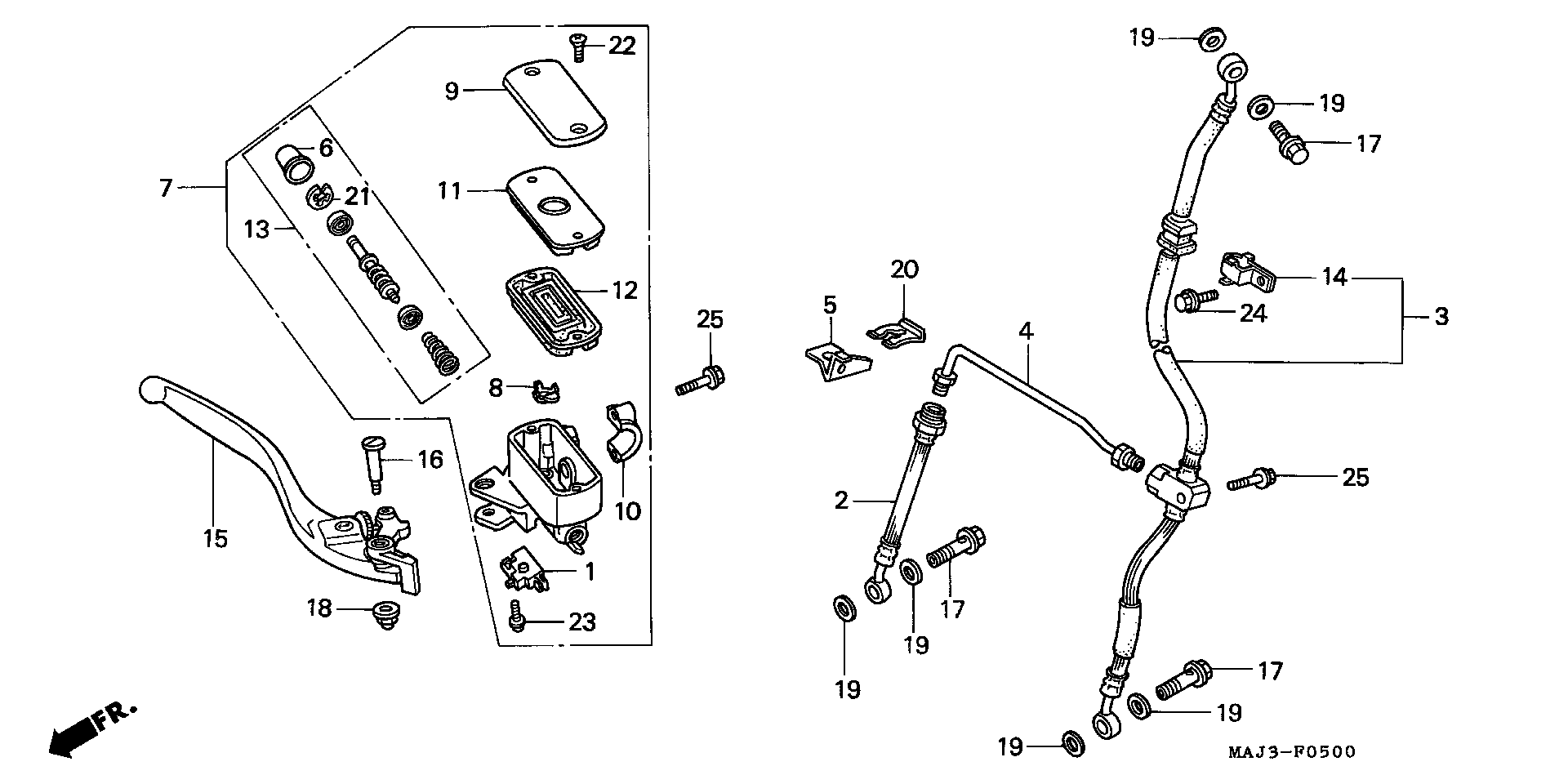 Parts fiche Brake Master Cylinder Front ST1100