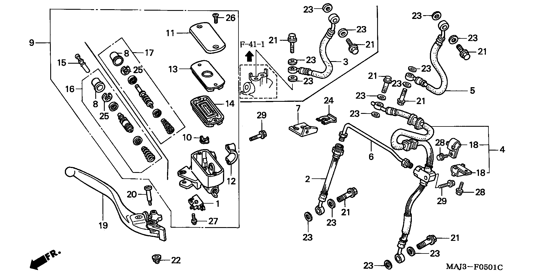 Parts fiche Brake Master Cylinder Front ST1100