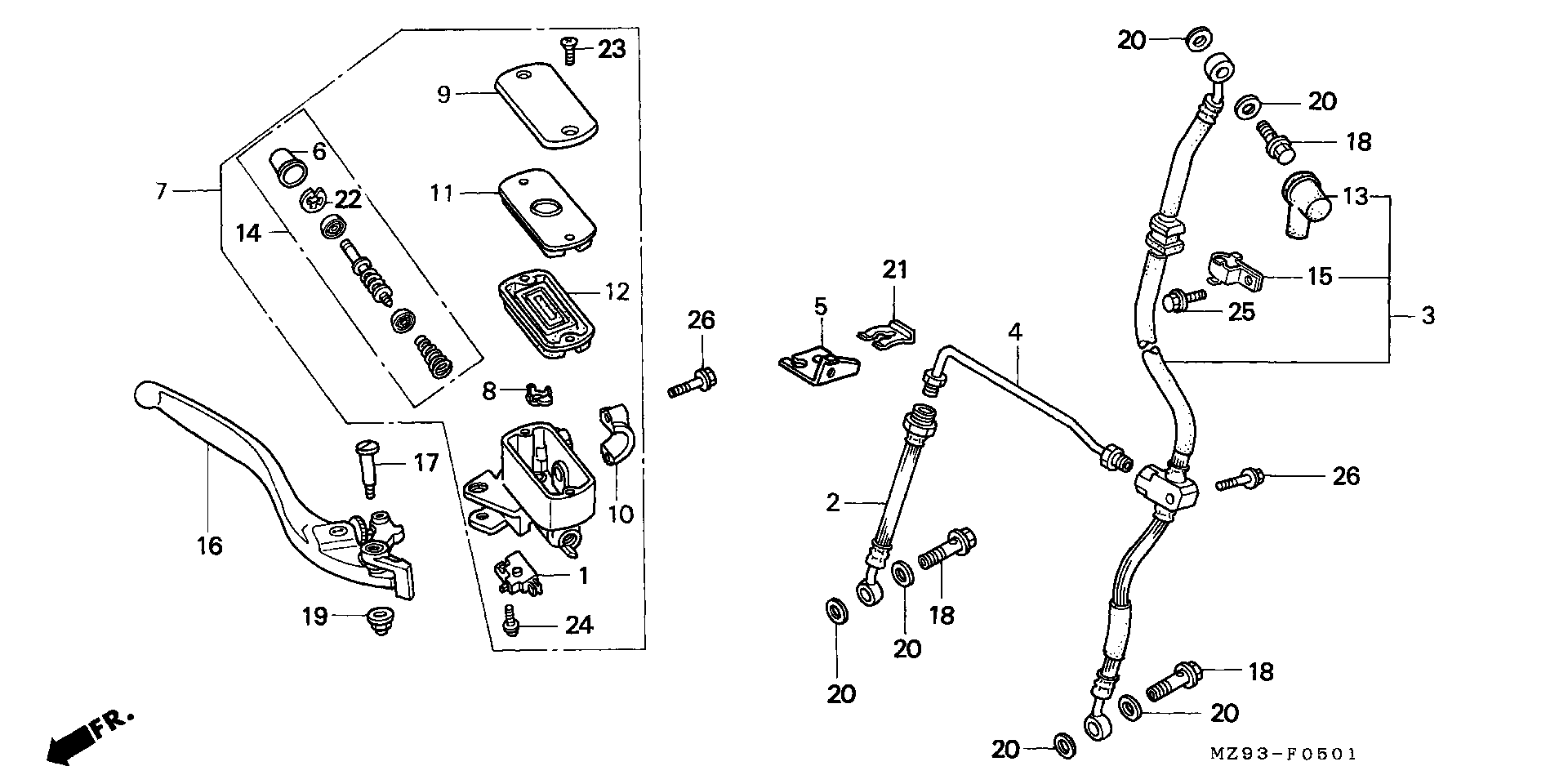 Parts fiche Brake Master Cylinder Front ST1100