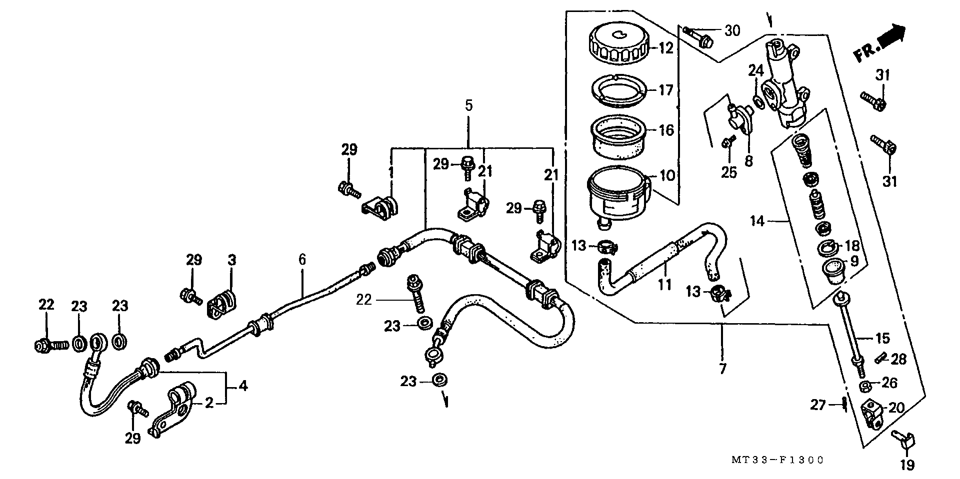 Parts fiche Brake Master Cylinder Rear ST1100