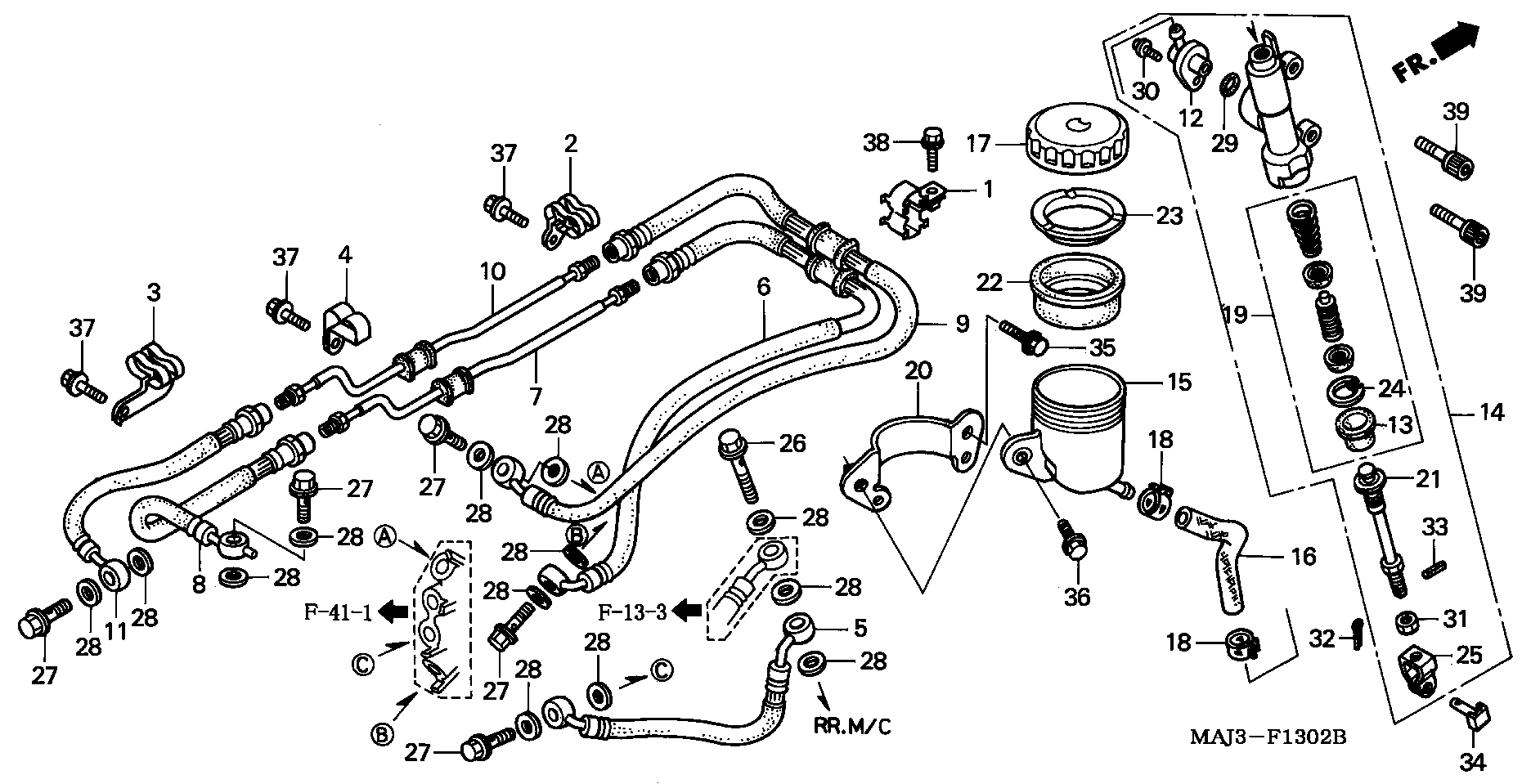 Parts fiche Brake Master Cylinder Rear ST1100