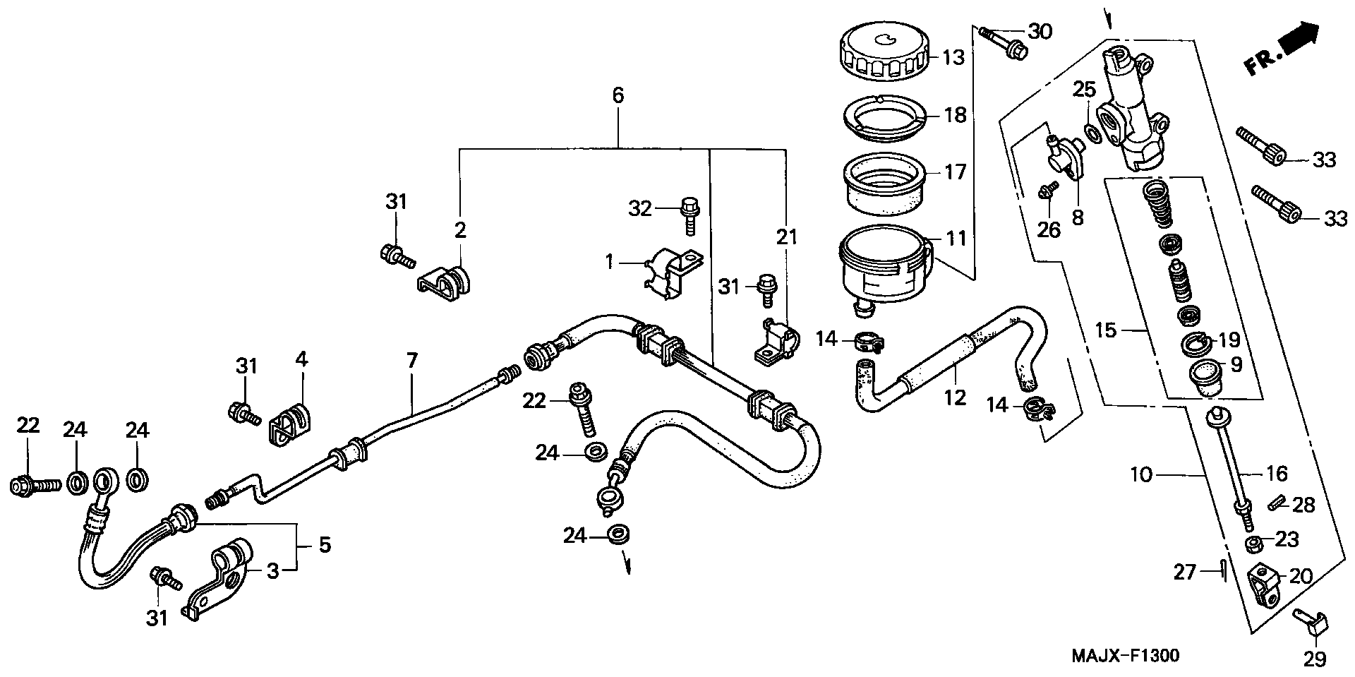 Parts fiche Brake Master Cylinder Rear ST1100