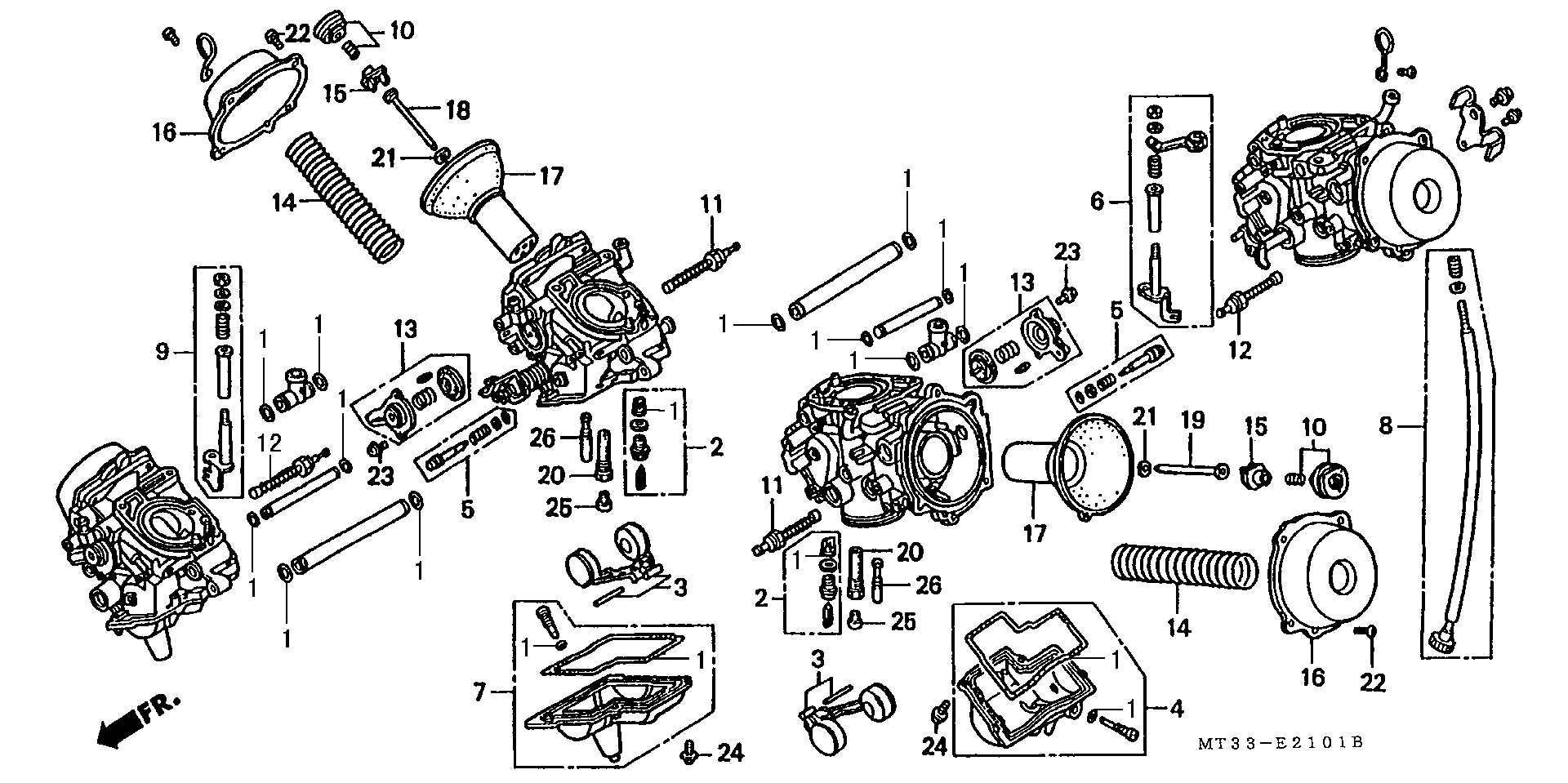 Parts fiche Carburettor Components ST1100