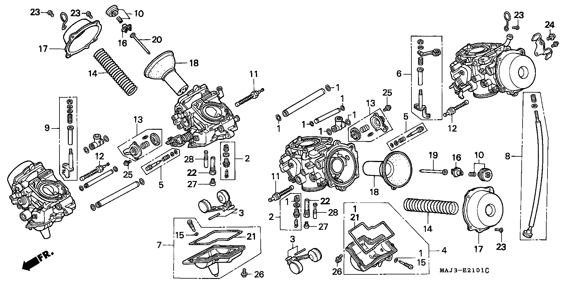 Parts fiche Carburettor Components ST1100