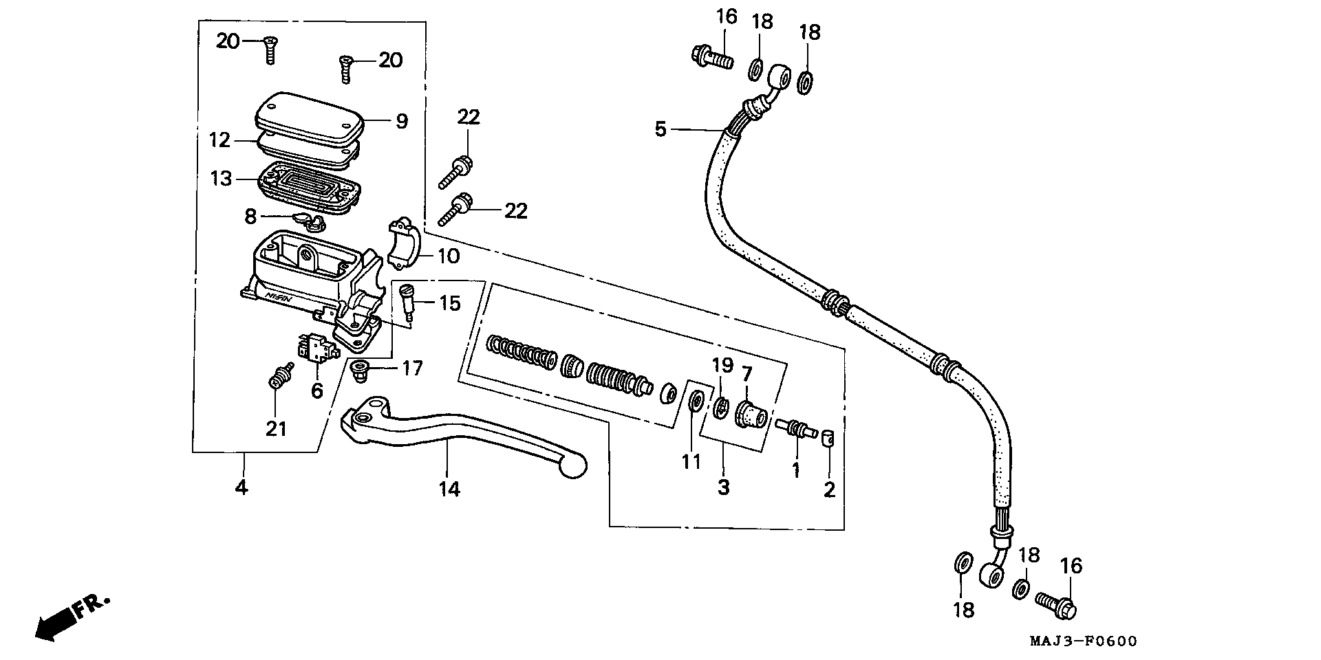 Parts fiche Clutch Master Cylinder ST1100