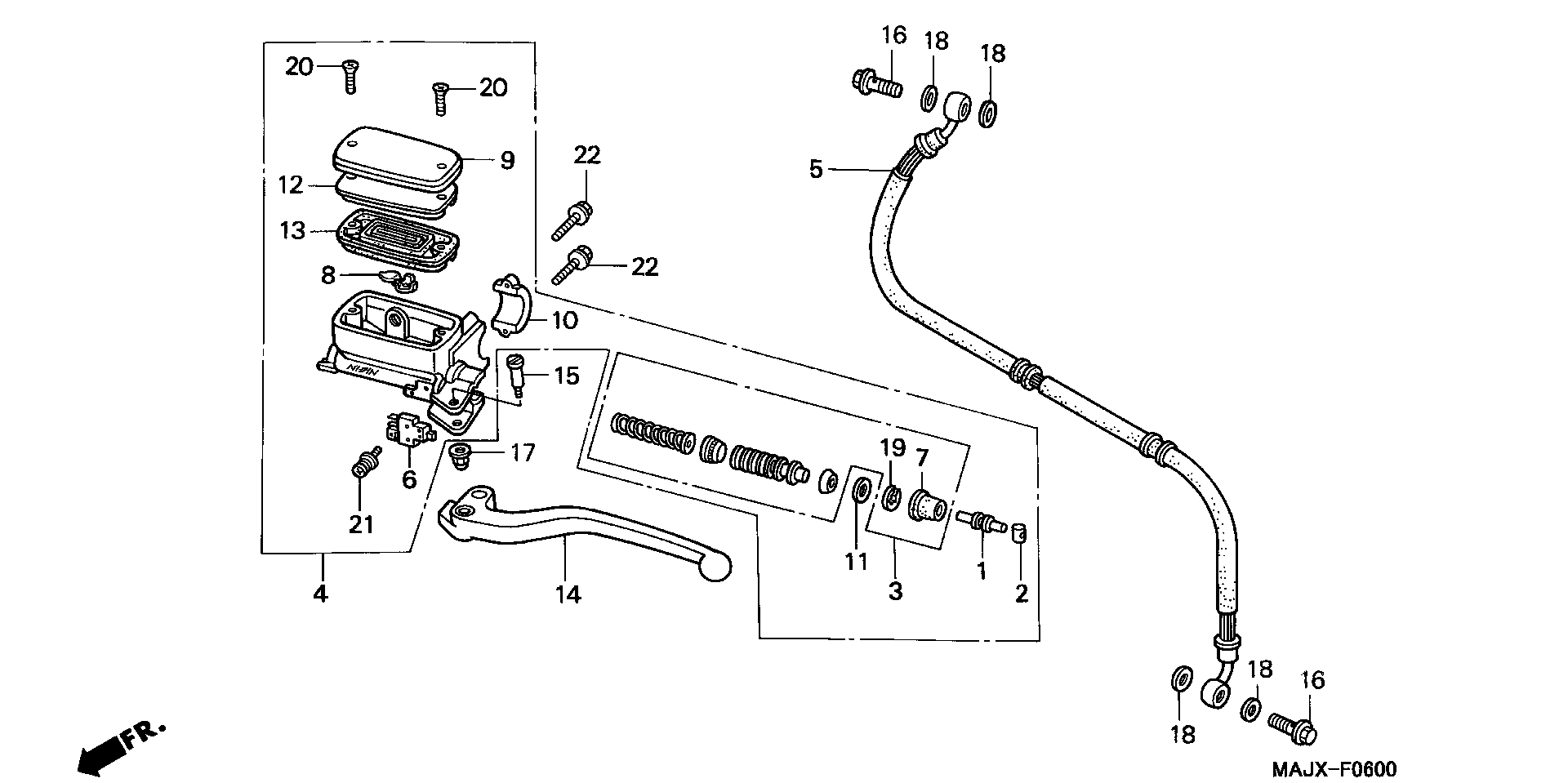 Parts fiche Clutch Master Cylinder ST1100