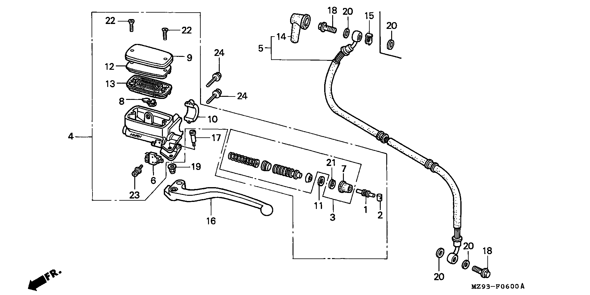 Parts fiche Clutch Master Cylinder ST1100