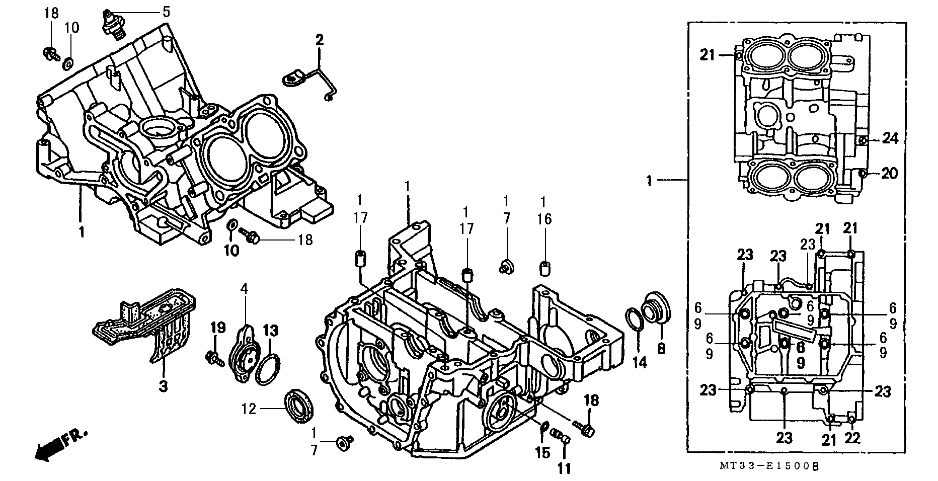 Parts fiche Crankcase ST1100