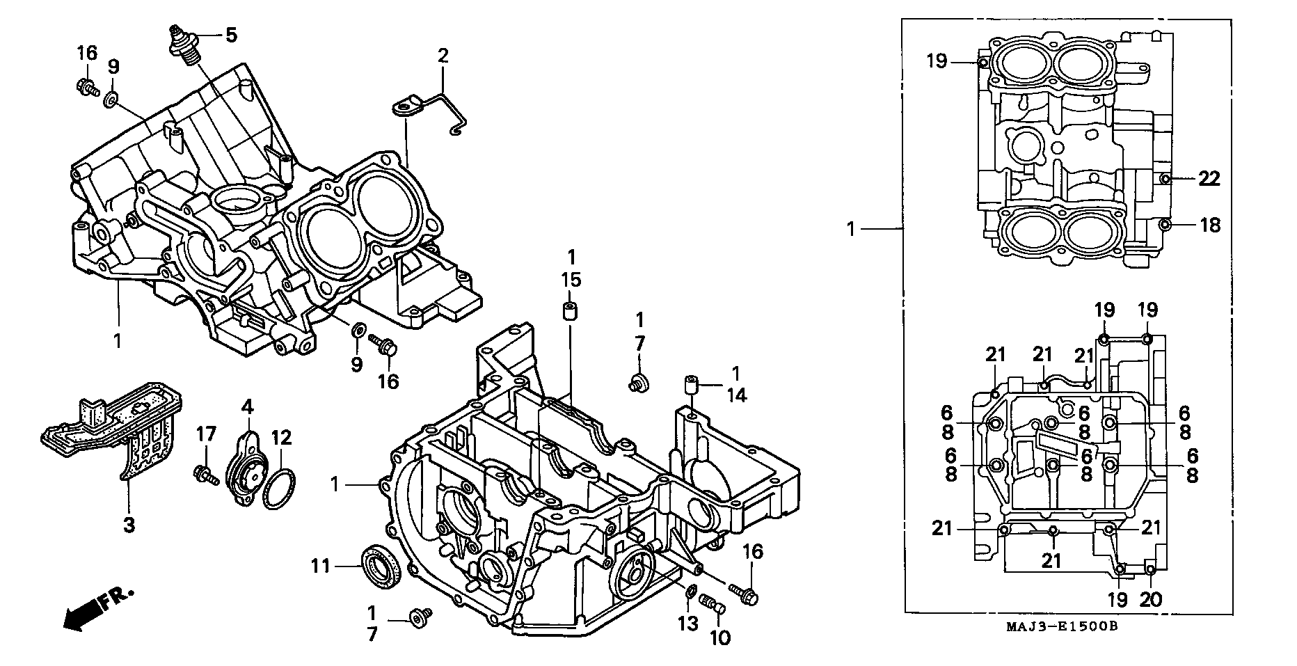 Parts fiche Crankcase ST1100