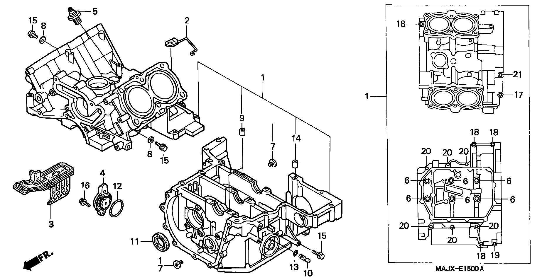 Parts fiche Crankcase ST1100