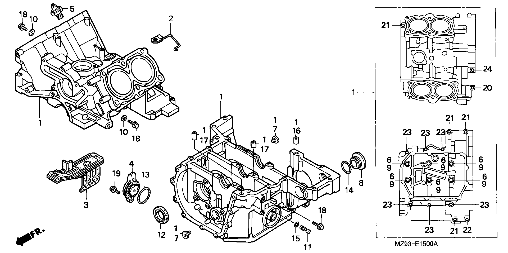 Parts fiche Crankcase ST1100