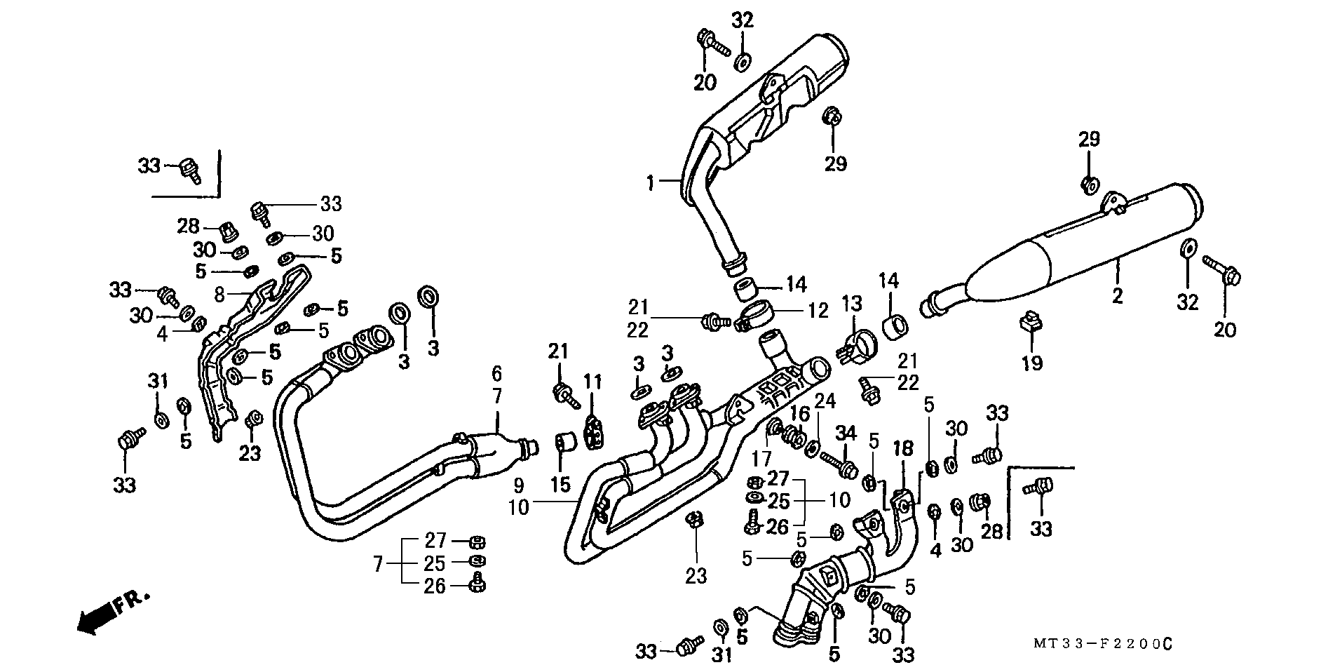 Parts fiche Exhaust ST1100