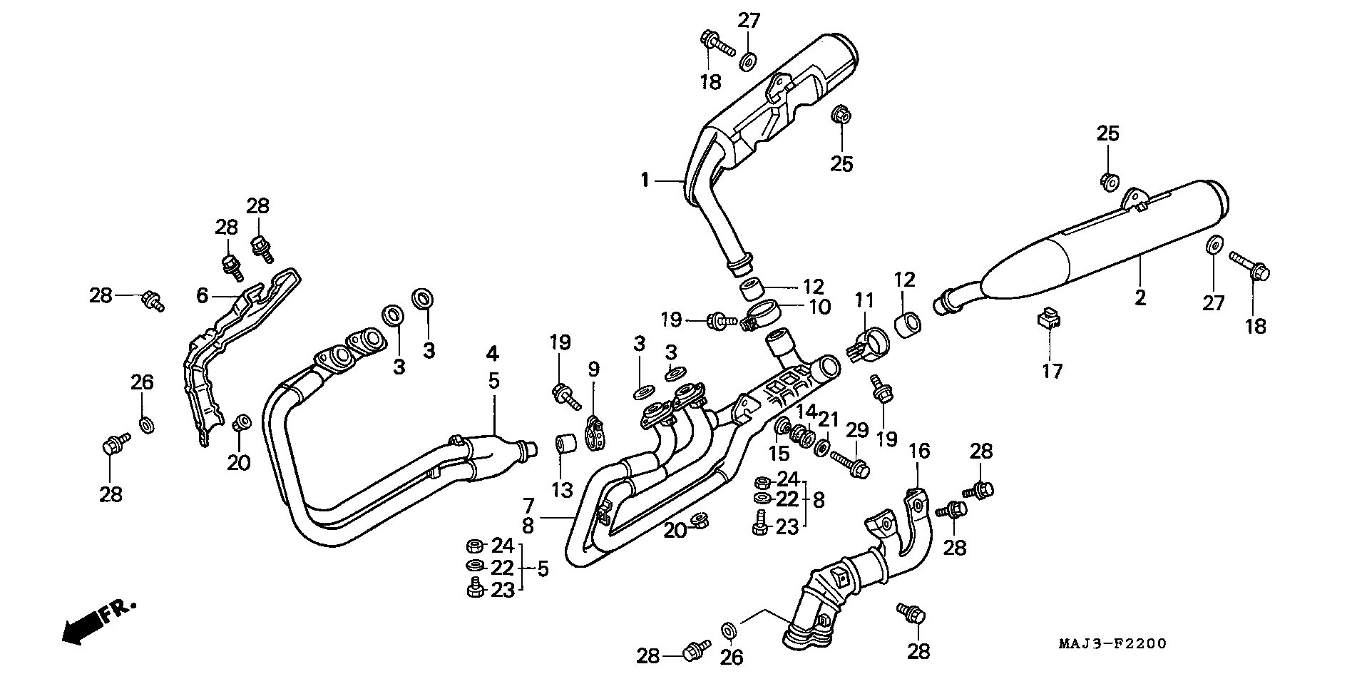 Parts fiche Exhaust ST1100