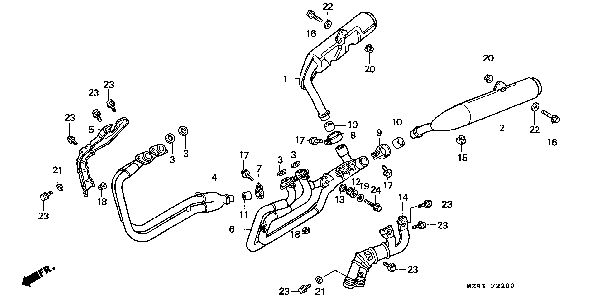 Parts fiche Exhaust ST1100