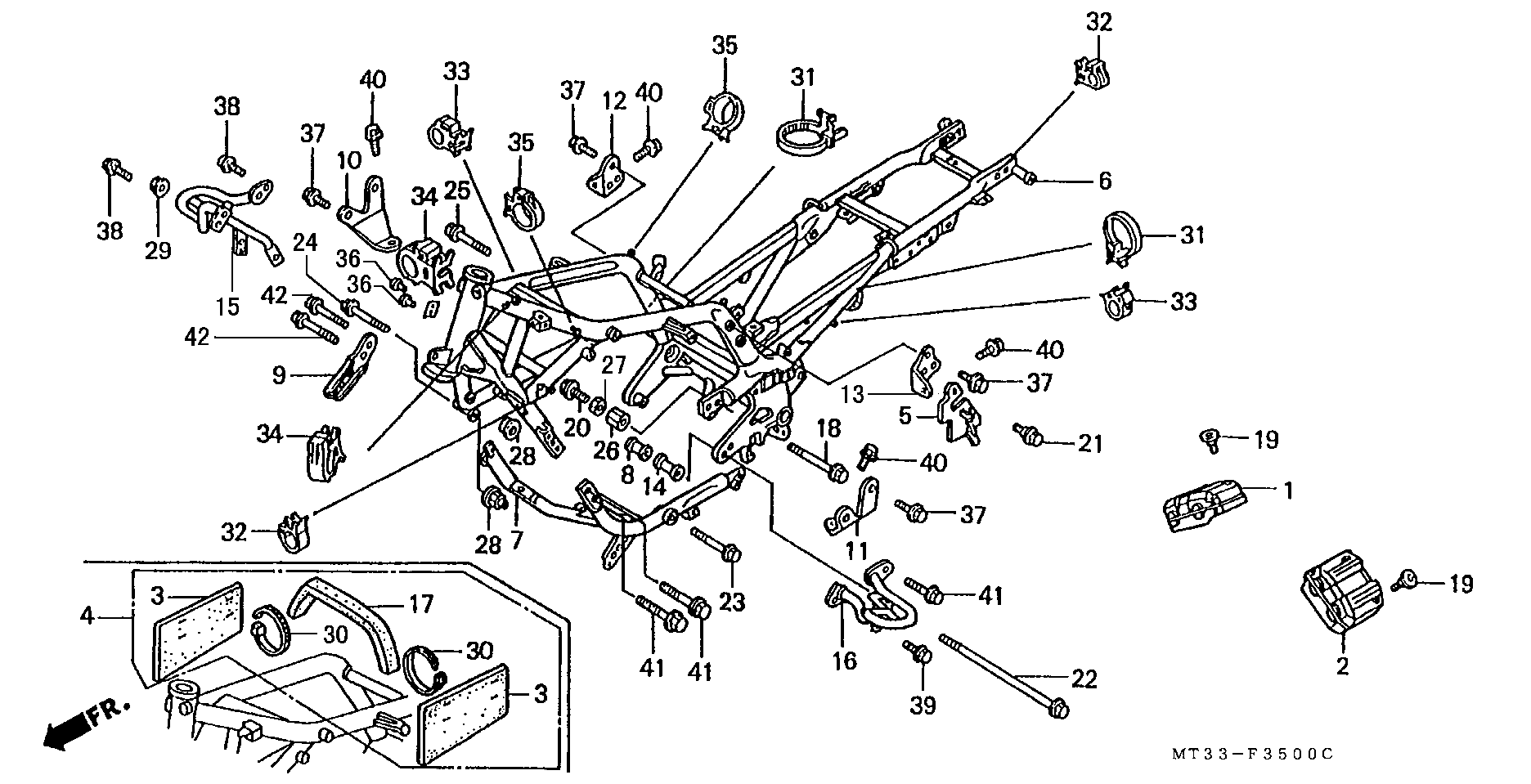 Parts fiche Frame ST1100