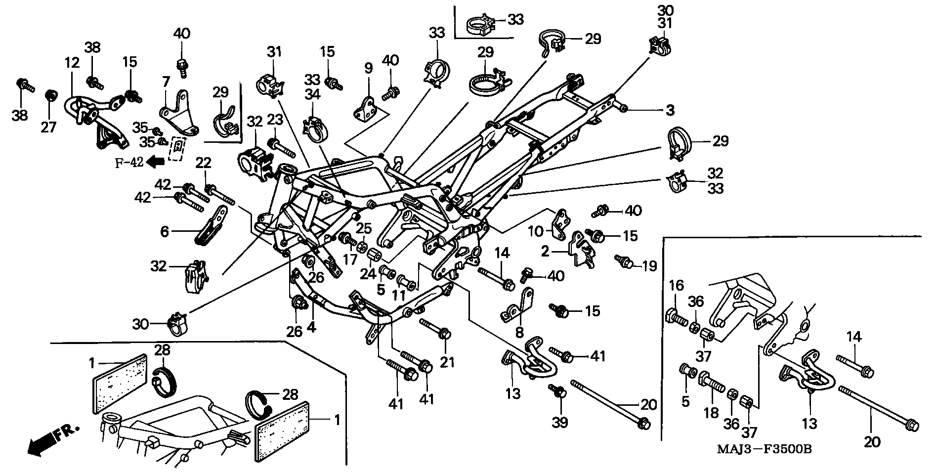 Parts fiche Frame ST1100