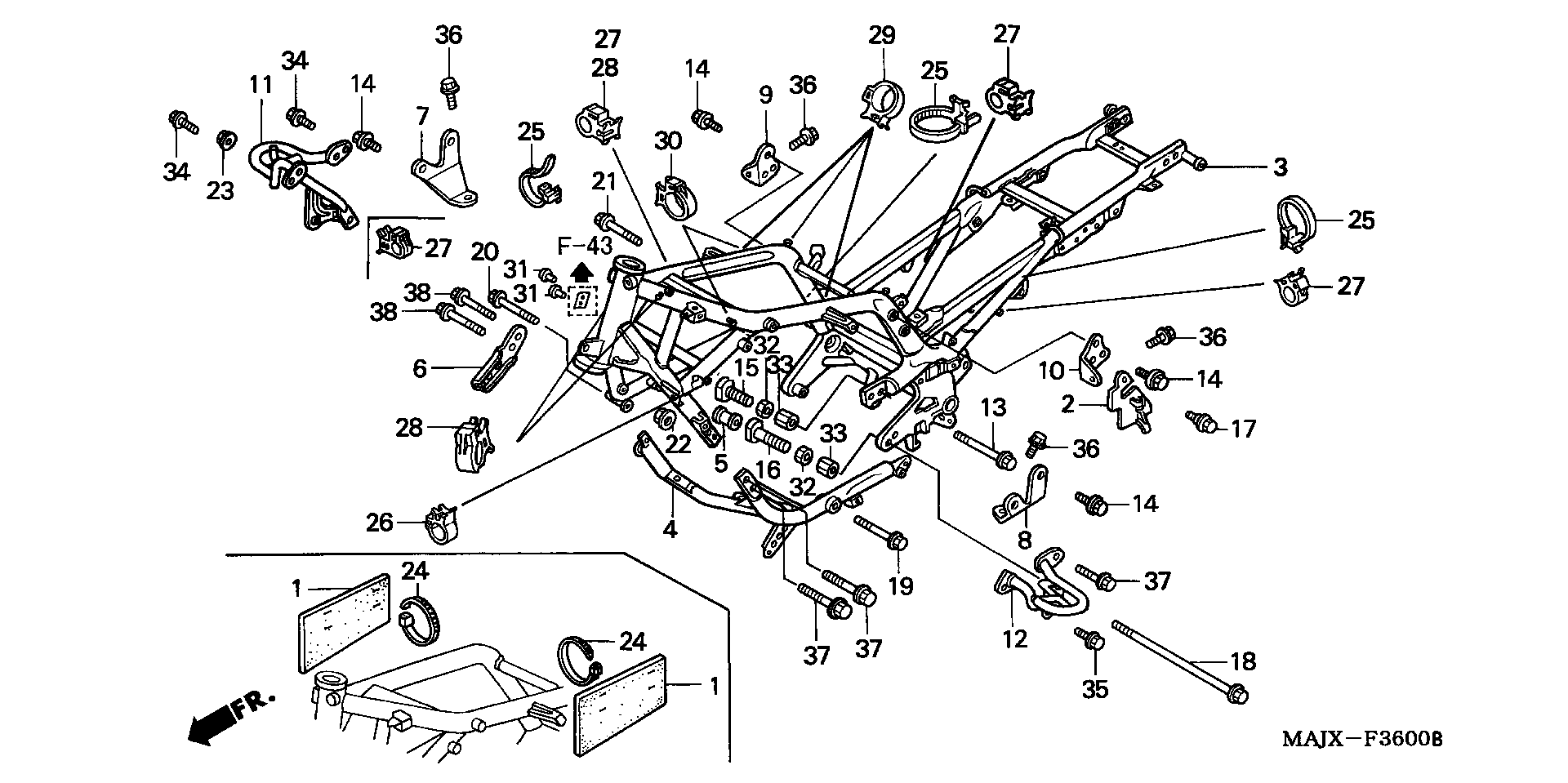 Parts fiche Frame ST1100