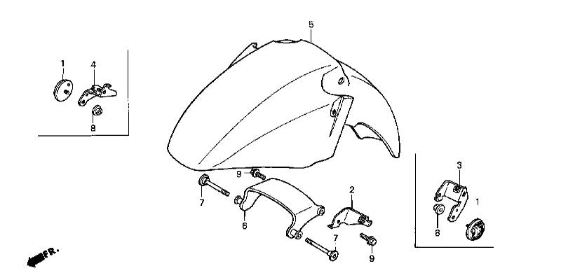 Parts fiche Front Fender ST1100