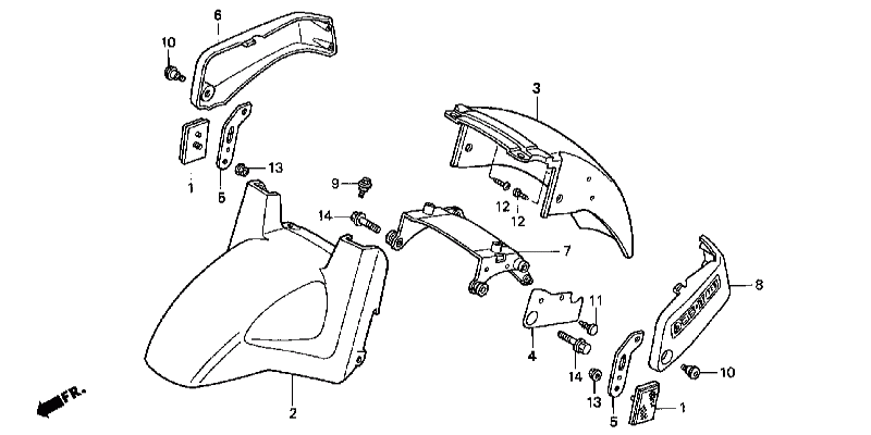 Parts fiche Front Fender ST1100