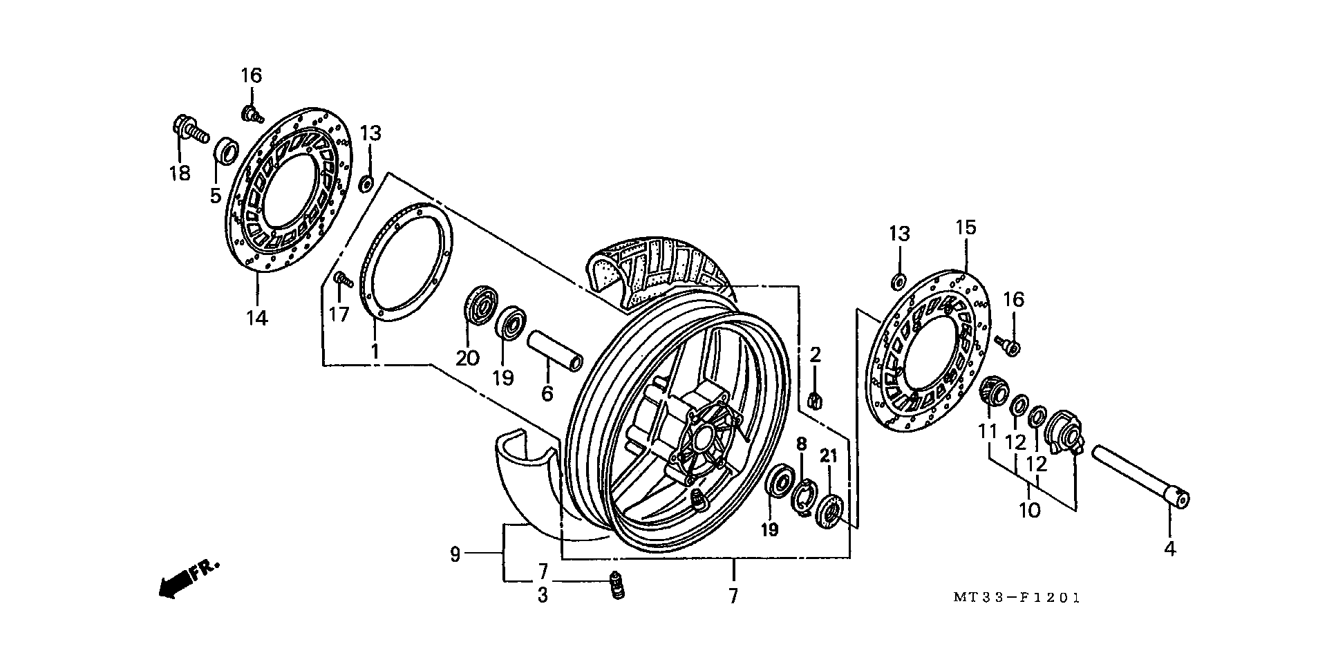 Parts fiche Front Wheel ST1100