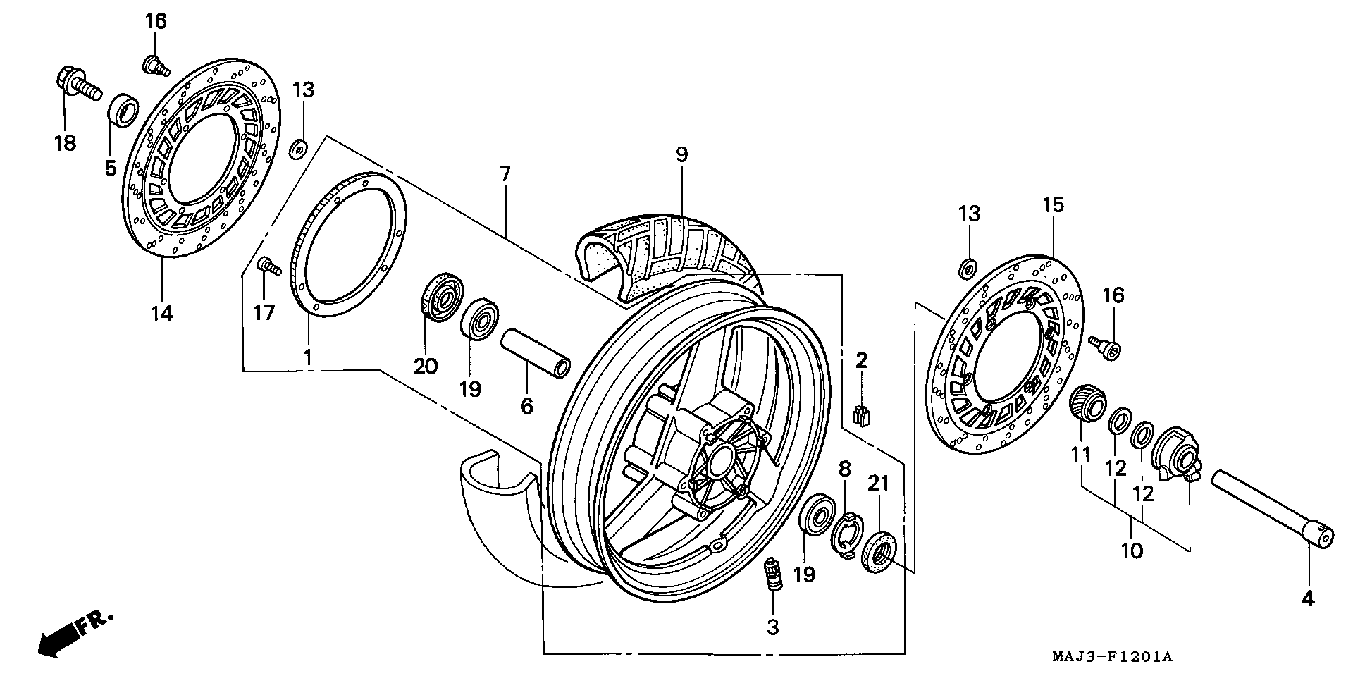 Parts fiche Front Wheel ST1100