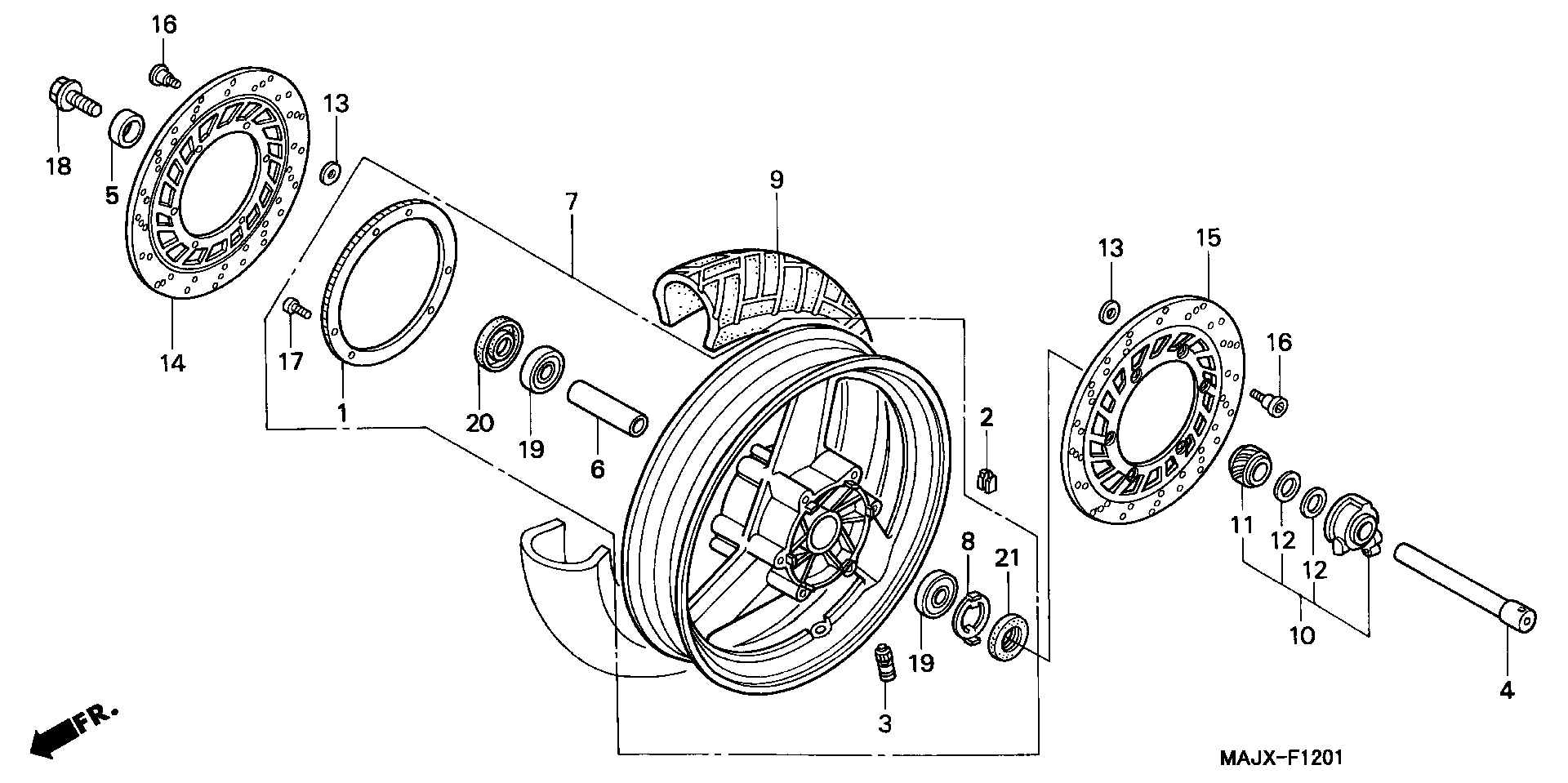 Parts fiche Front Wheel ST1100