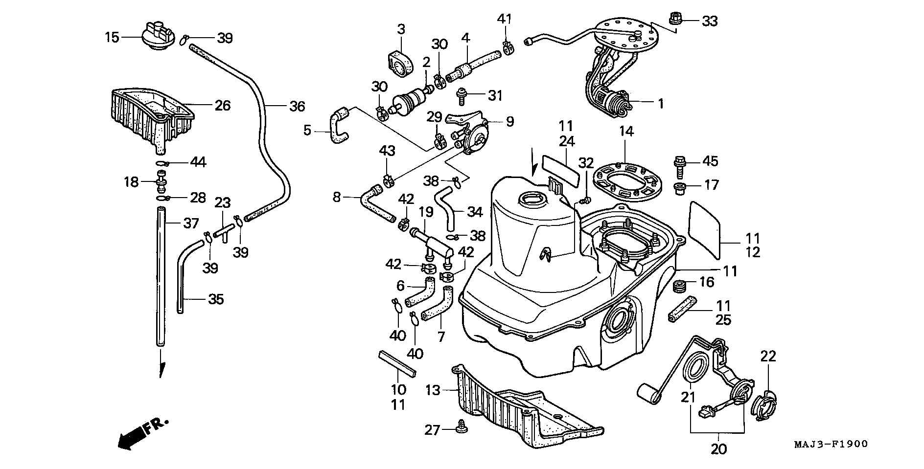 Parts fiche Fuel Tank ST1100