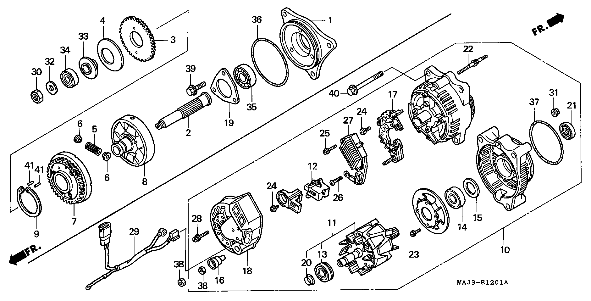 Parts fiche Generator ST1100