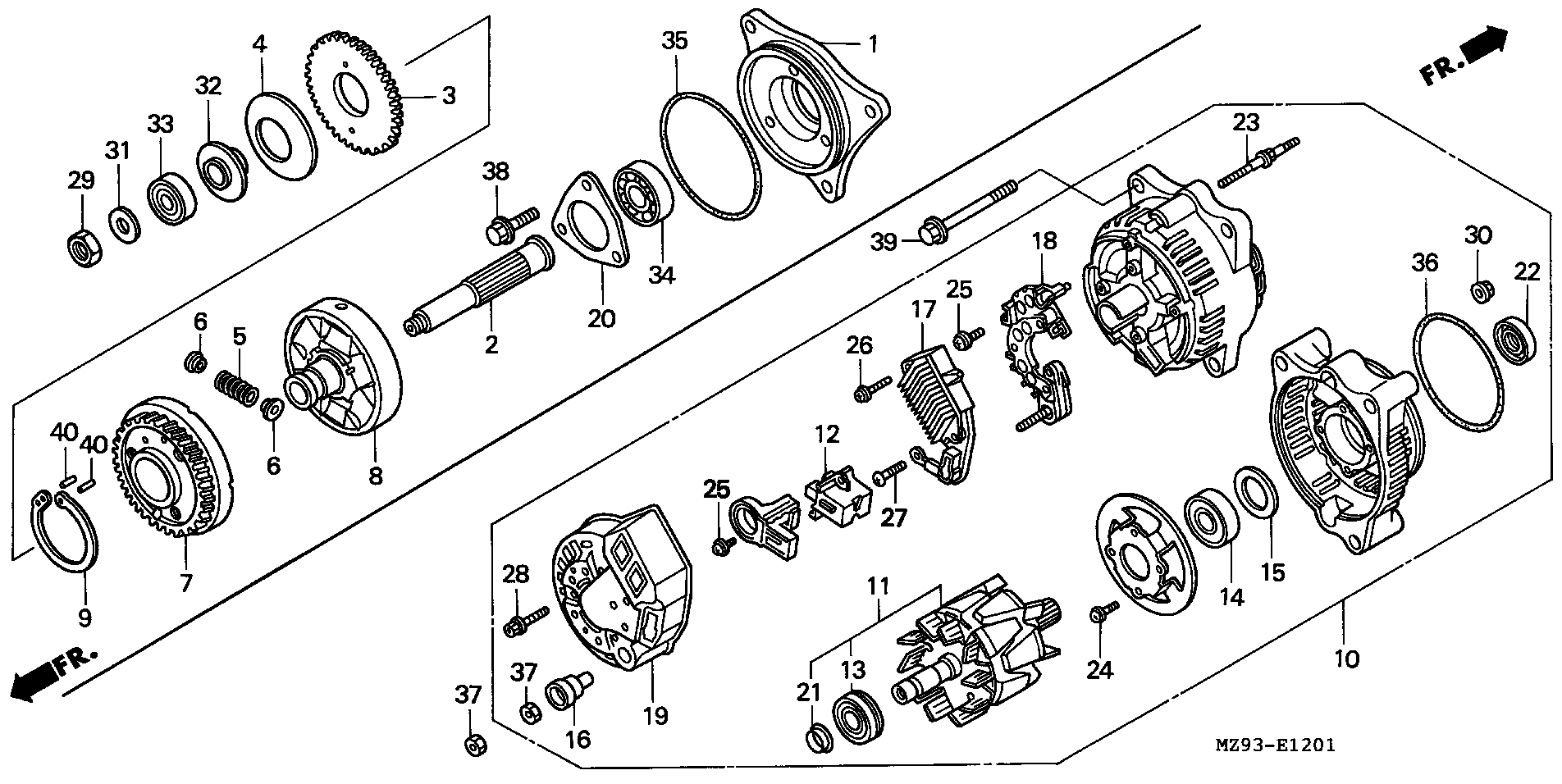 Parts fiche Generator ST1100