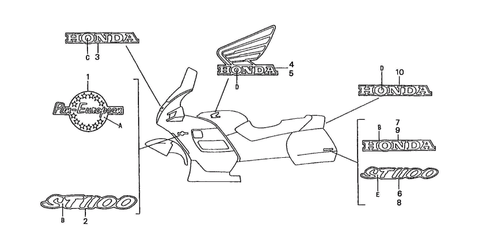 Parts fiche Marks ST1100