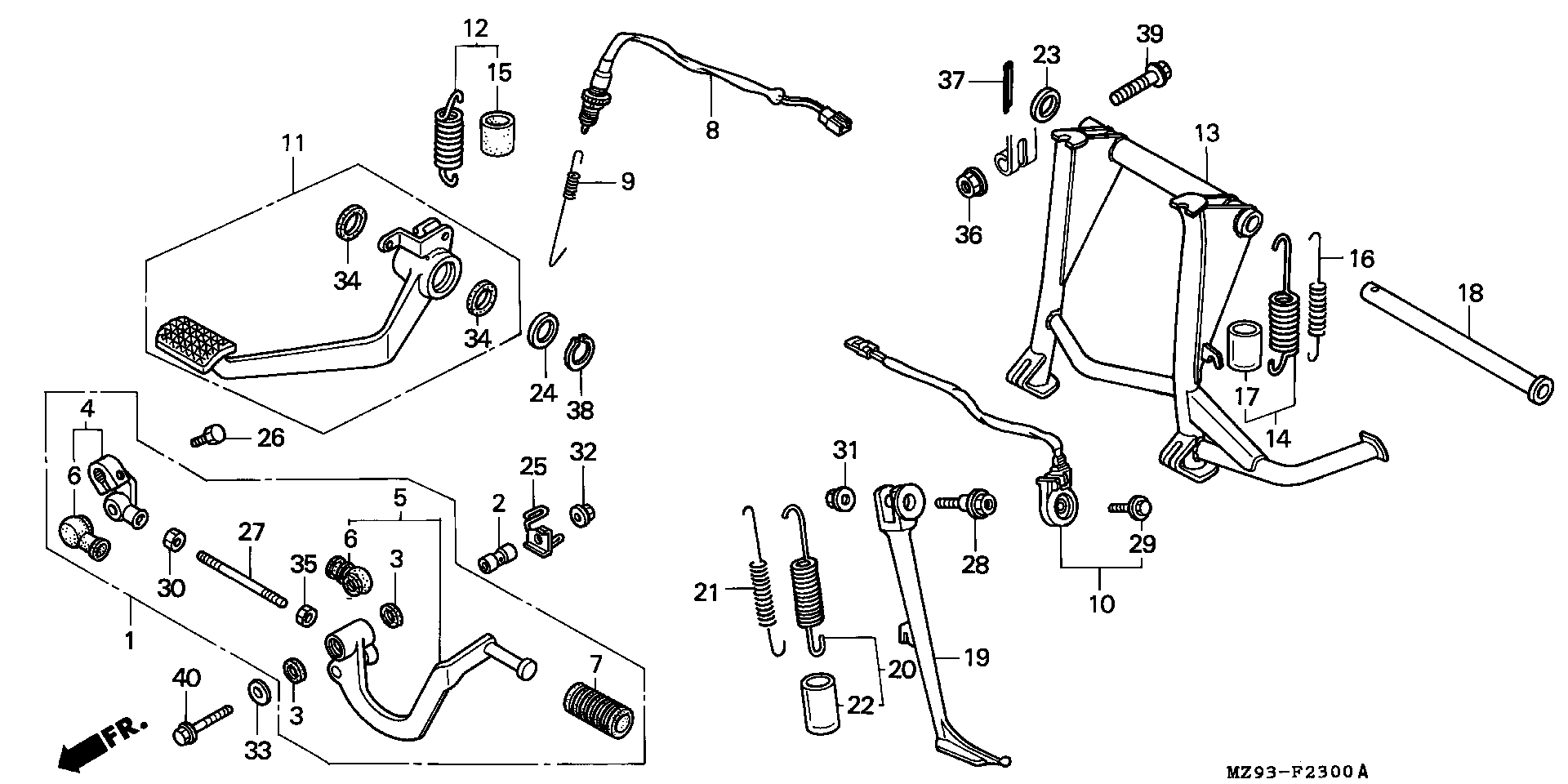 Parts fiche Pedals Stand ST1100