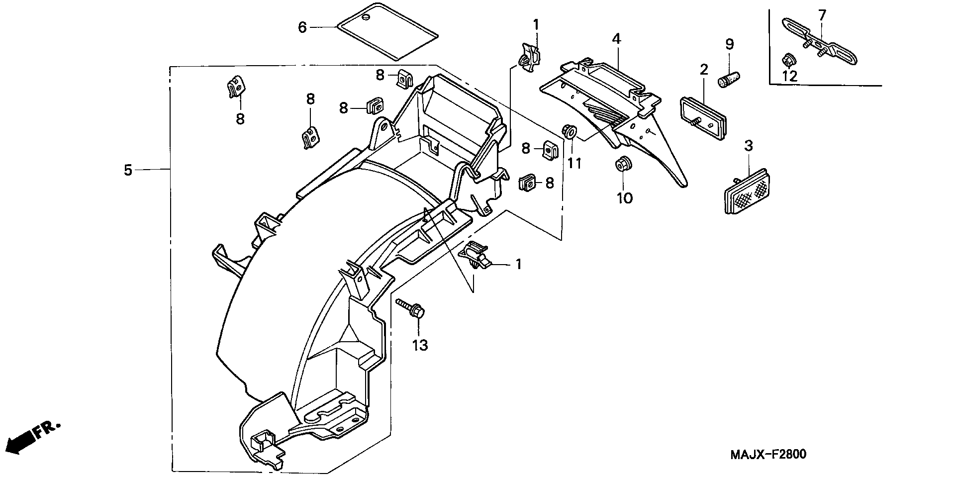 Parts fiche Fender Rear ST1100