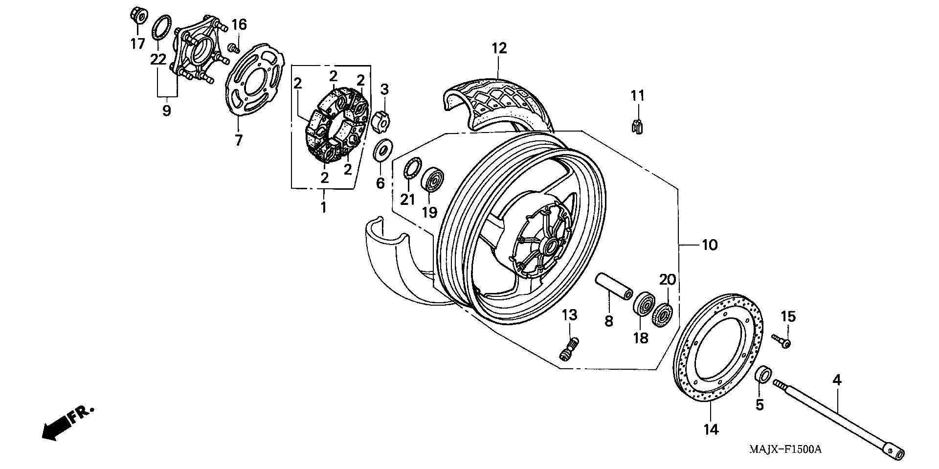 Parts fiche Rear Wheel ST1100