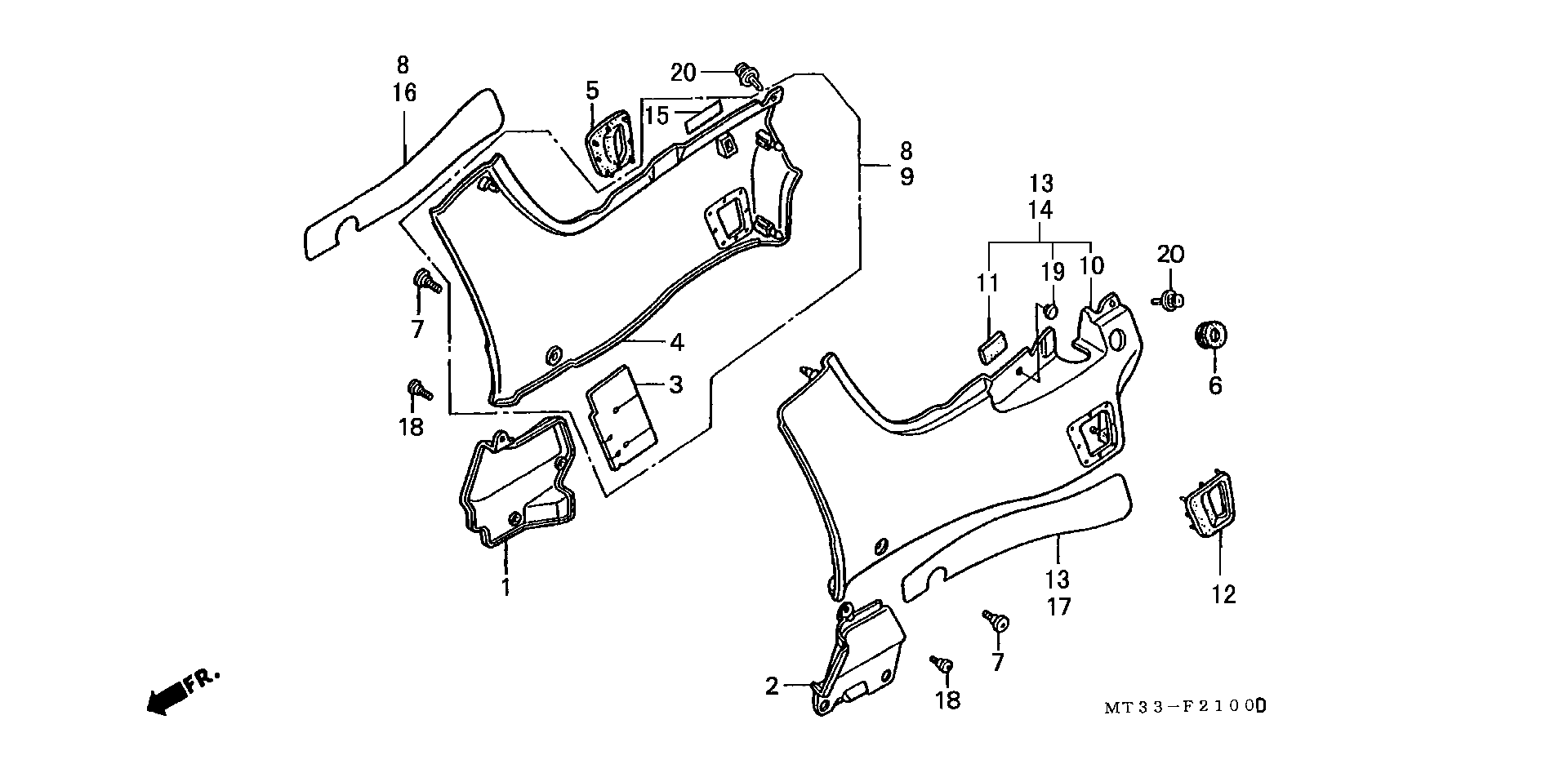 Parts fiche Side Cover ST1100