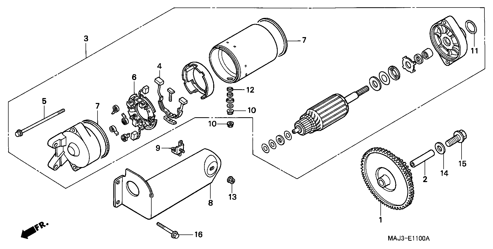 Parts fiche Starter Motor ST1100