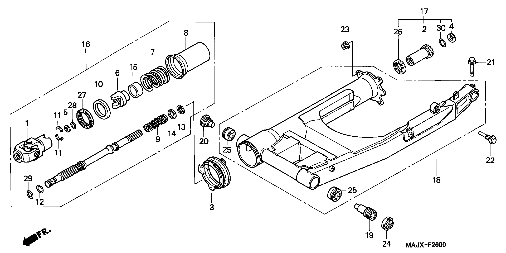 Parts fiche Swingarm ST1100