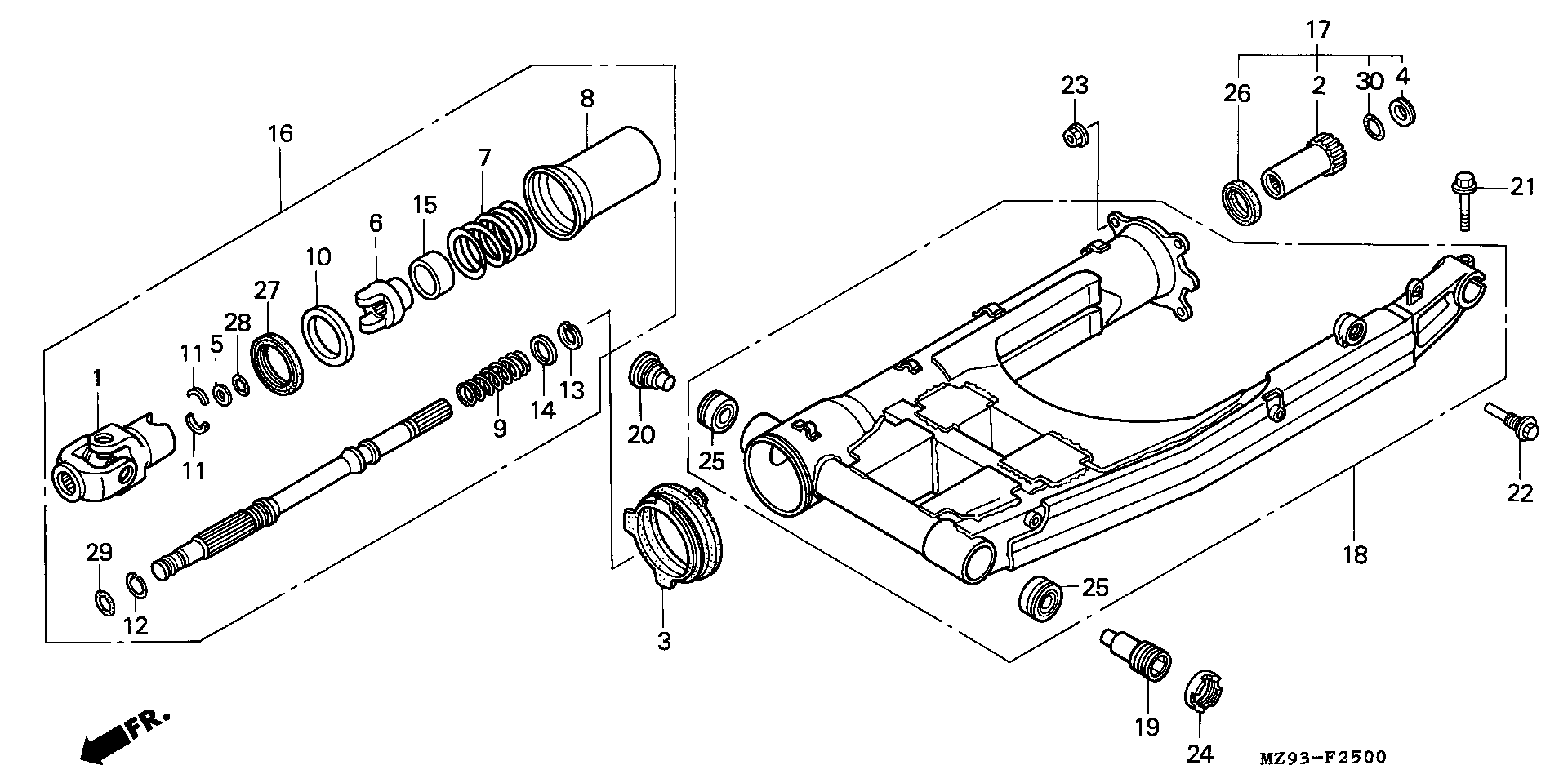 Parts fiche Swingarm ST1100