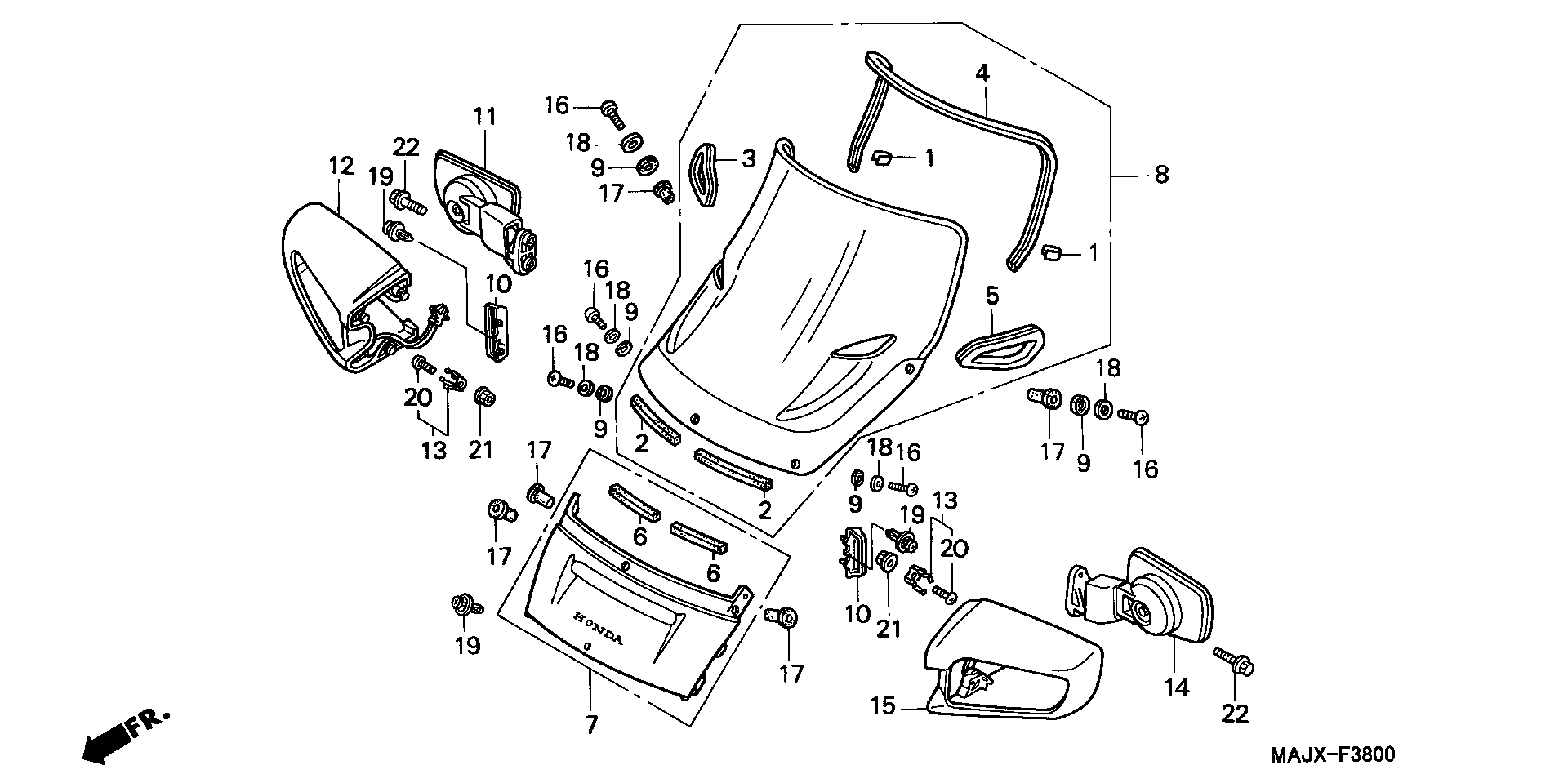 Parts fiche Windscreen ST1100