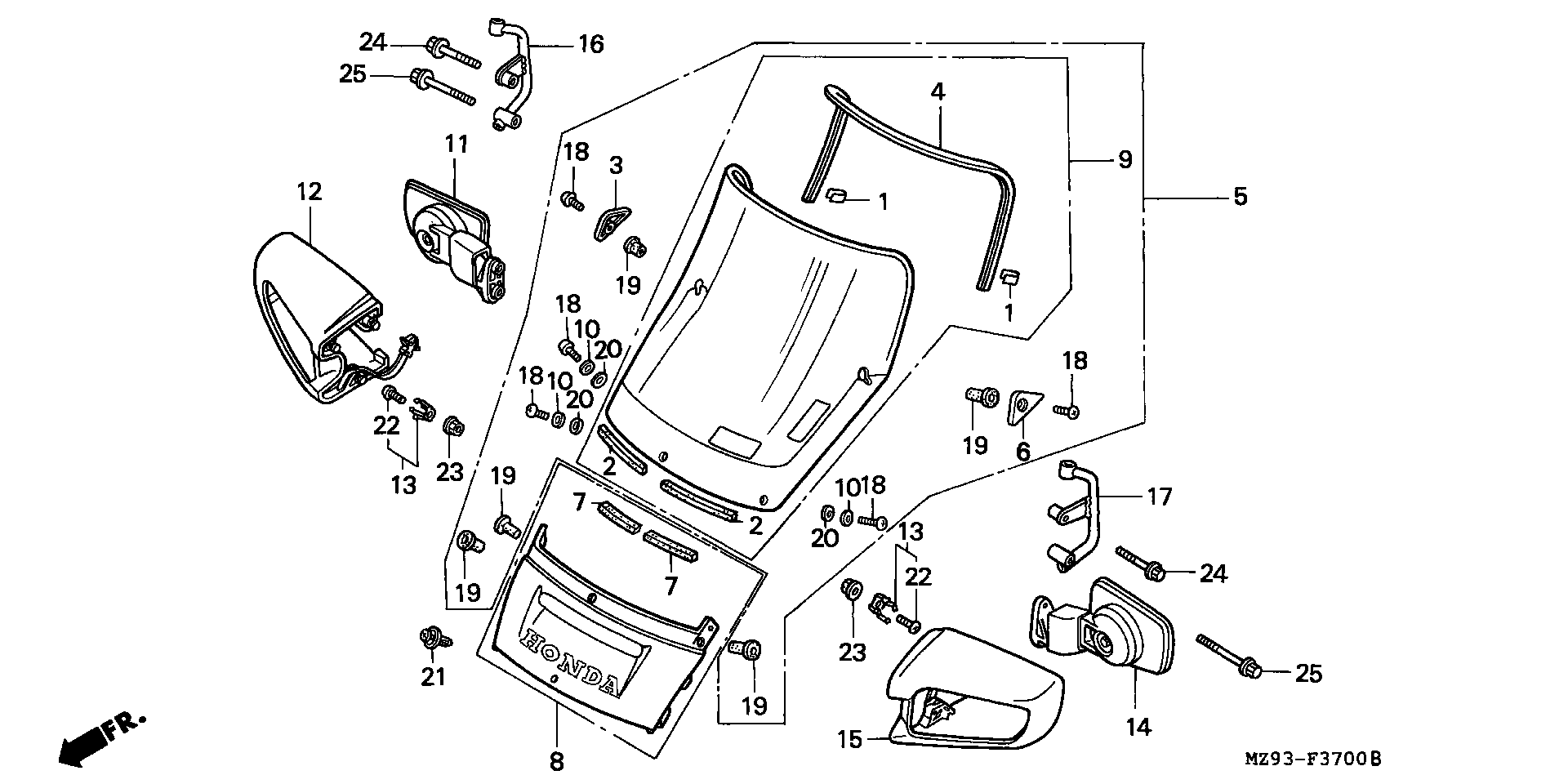 Parts fiche Windscreen ST1100